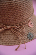 GIRLS HAT NATURAL BEIGE - Image 2