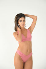 BOTTOM DRAPE SIDES HIGH LEG DUSTY PINK