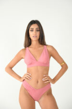 BOTTOM DRAPE SIDES HIGH LEG DUSTY PINK - Image 3