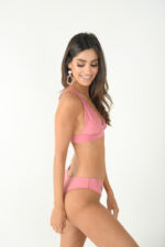 BOTTOM DRAPE SIDES HIGH LEG DUSTY PINK - Image 4