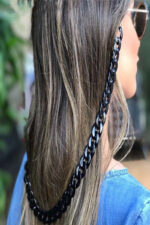 ACRYLIC SUNGLASSES CHAIN BLACK/GREY - Image 3