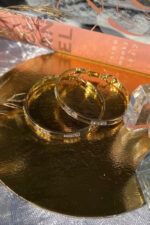 RHINESTONES HOOP EARRINGS WITH SILVER NEEDLE GOLD - Image 10