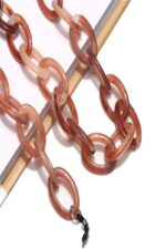 ACRYLIC SUNGLASSES CHAIN BROWN