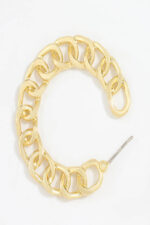 ALLOY CHAIN EARRINGS GOLD - Image 3