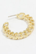 ALLOY CHAIN EARRINGS GOLD - Image 5
