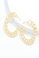 ALLOY CHAIN EARRINGS GOLD - Image 7