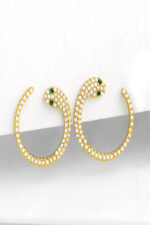 COPER SNAKE EARRING STUDS GOLD