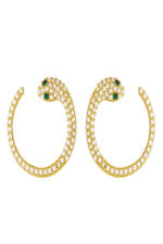 COPER SNAKE EARRING STUDS GOLD - Image 3