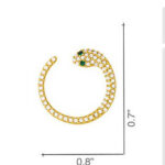 COPER SNAKE EARRING STUDS GOLD - Image 4