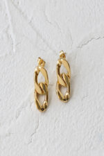 STAINLESS STEEL CHAIN EARRINGS GOLD