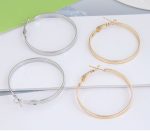 5CM DIAMETER 4MM HOOPS GOLD - Image 6
