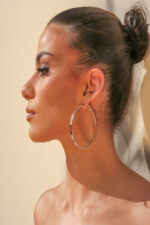 6CM DIAMETER 4MM HOOPS SILVER