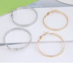 6CM DIAMETER 4MM HOOPS SILVER - Image 3