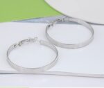 6CM DIAMETER 4MM HOOPS SILVER - Image 4