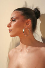 6CM DIAMETER 4MM HOOPS SILVER - Image 5