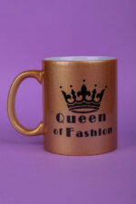 QUEEN OF FASHION MUG GOLD