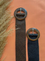 WOOVEN BELT WITH WOODEN BUCKLE BLACK - Image 3