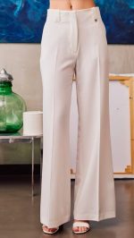 STRAIGHT LEG TROUSERS WHITE