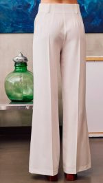 STRAIGHT LEG TROUSERS WHITE - Image 3