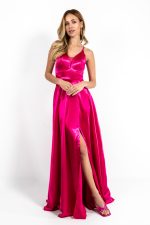 AURELIA SATIN DRESS FUSCIA