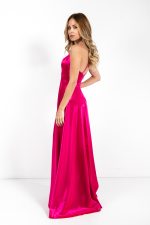 AURELIA SATIN DRESS FUSCIA - Image 3