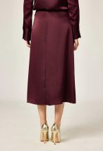 DESIRE SATIN SKIRT WITH SLIT - Image 3