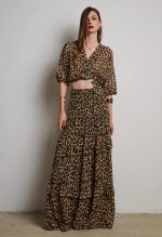 ANIMAL PRINT MAXI SKIRT