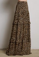 ANIMAL PRINT MAXI SKIRT - Image 4