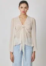 CHIFFON BOLERO STYLE TOP NUDE