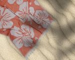 JACQUARD TOWEL HIBISCUS ORANGE