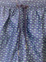 MENS SWIMWEAR SHORTS BLUE SHARK PRINT - Image 4