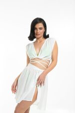 MINI PAREO SKIRT WHITE - Image 2