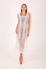 HERA CROCHET DRESS WHITE - Image 2