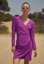 SHORT LONG SLEEVE DRESS - Image 4