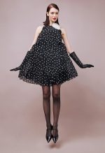 DESIREE POLKA DOT PLEATED DRESS
