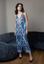 DESIREE MIDI SEQUENCED DRESS BLUE - Image 2