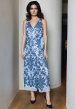 DESIREE MIDI SEQUENCED DRESS BLUE - Image 3