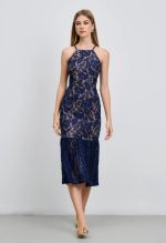 BLUE LACE MIDI SKIRT - Image 3
