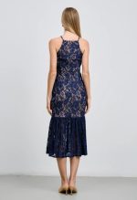 BLUE LACE MIDI SKIRT - Image 4