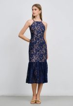 BLUE LACE MIDI SKIRT - Image 5