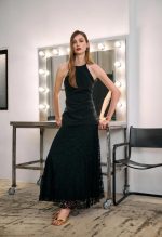 MAXI DRESS WITH LACE SKIRT