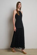 MAXI DRESS WITH LACE SKIRT - Image 4