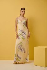 FLORAL ΜΑΞΙ ΦΟΡΕΜΑ ΜΕ ΑΝΟΙΧΤΗ ΠΛΑΤΗ