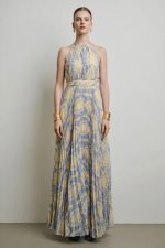 MAXI ΠΛΙΣΕ ΦΟΡΕΜΑ ΜΕ PRINT ΚΑΙ HALTER ΛΑΙΜΟΚΟΨΗ - Image 3