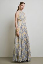 MAXI ΠΛΙΣΕ ΦΟΡΕΜΑ ΜΕ PRINT ΚΑΙ HALTER ΛΑΙΜΟΚΟΨΗ - Image 4