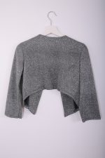 METTALIC CROP JACKET GREY - Image 6