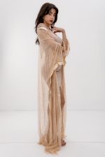 PEARL EMBELLISHED KIMONO NUDE - Image 3