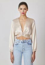 SATIN BOLERO STYLE TOP NUDE