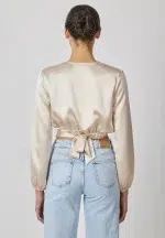 SATIN BOLERO STYLE TOP NUDE - Image 2