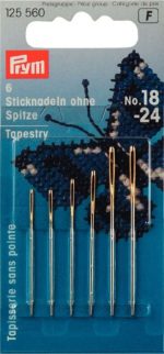 ΒΕΛΟΝΙΑ PRYM SEW NDLS TAPESTRY SIZE 18-24 / 6 TEMAXIA